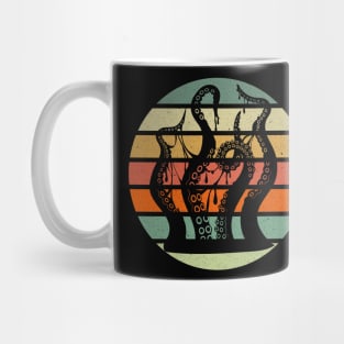 Retro Vintage Octopus Kraken Ocean Cephalopod Sea Creatures marine life Mug